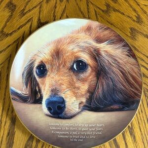 Danbury Mint Limited Edition Cherished Dachshunds Decorative Plate